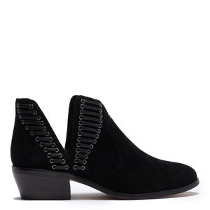 Vince Camuto Black Suede Pevista Bootie 7.5